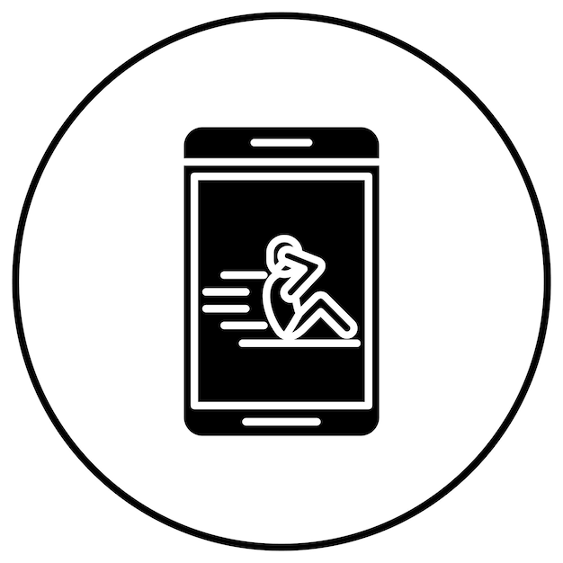Imagen vectorial del icono Sit Up Se puede usar para la aplicación de entrenamiento