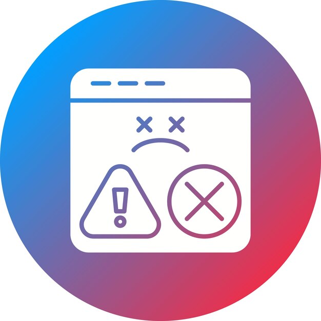 Imagen vectorial de icono de sitio web muerto Se puede usar para Seguridad Cibernética