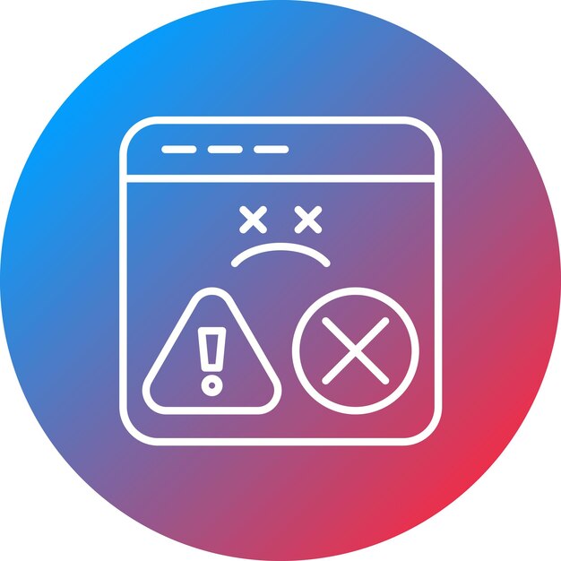 Imagen vectorial de icono de sitio web muerto Se puede usar para Seguridad Cibernética