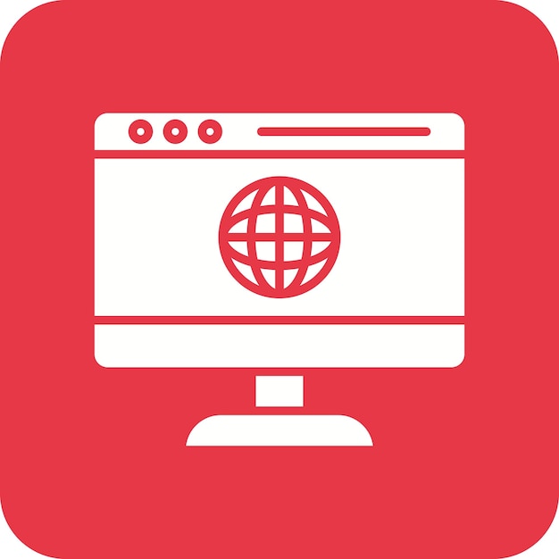 Imagen vectorial de icono de sitio web Se puede usar para codificación y desarrollo