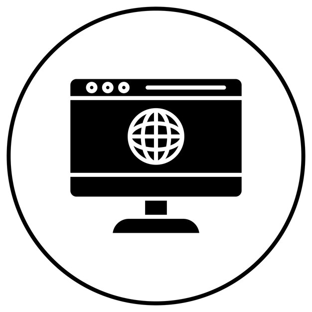 Imagen vectorial de icono de sitio web Se puede usar para codificación y desarrollo