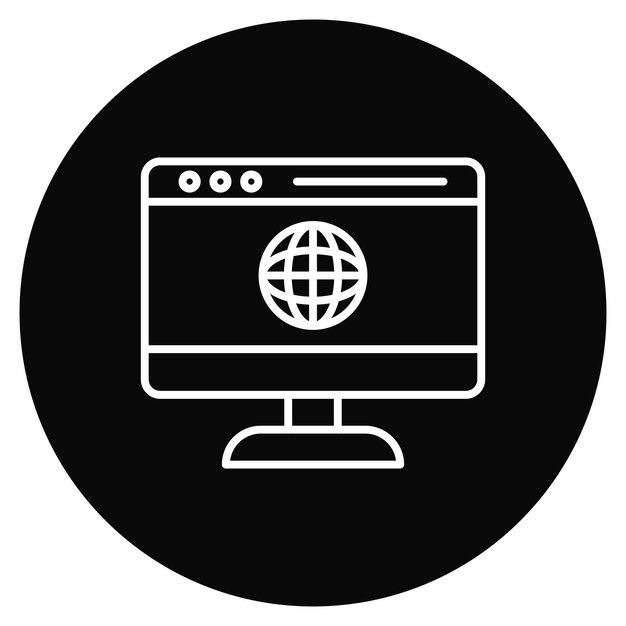 Imagen vectorial de icono de sitio web Se puede usar para codificación y desarrollo