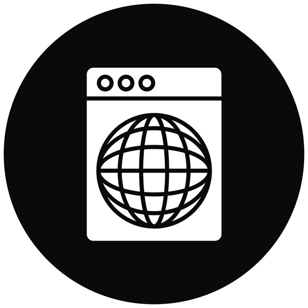 Imagen vectorial del icono del sitio web Se puede usar para No Código