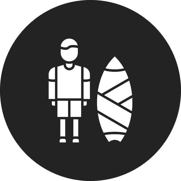 Vector imagen vectorial del icono de skurfing se puede usar para deportes acuáticos