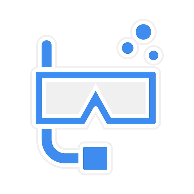 Imagen vectorial del icono de snorkel de crucero Se puede usar para crucero