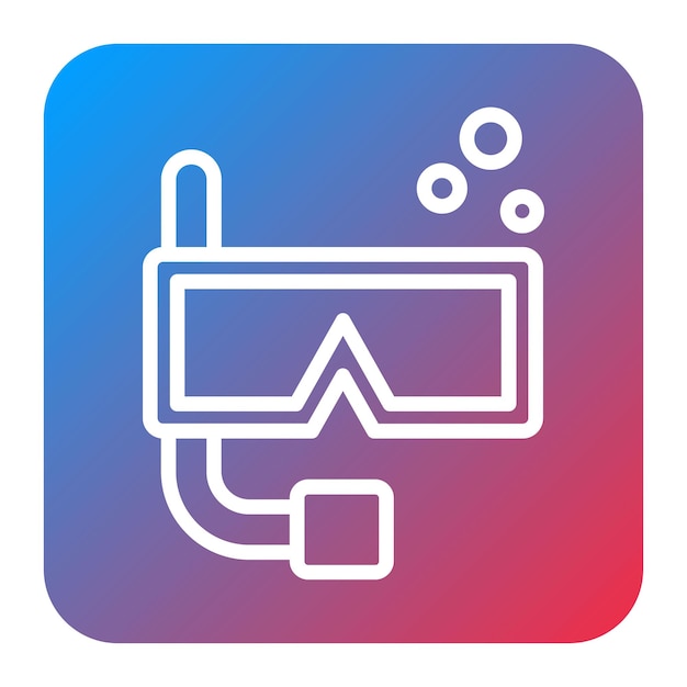 Imagen vectorial del icono de snorkel de crucero Se puede usar para crucero