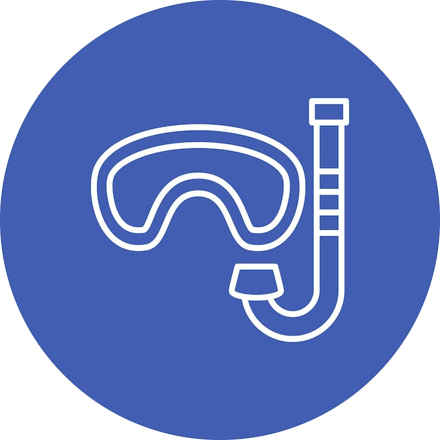 Imagen vectorial del icono de snorkel Se puede usar para el verano