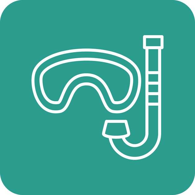 Imagen vectorial del icono de snorkel Se puede usar para el verano