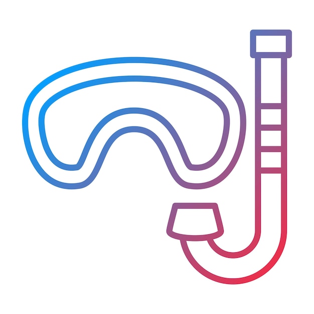 Imagen vectorial del icono de snorkel Se puede usar para el verano