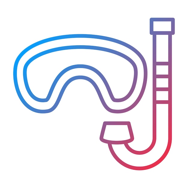 Vector imagen vectorial del icono de snorkel se puede usar para el verano