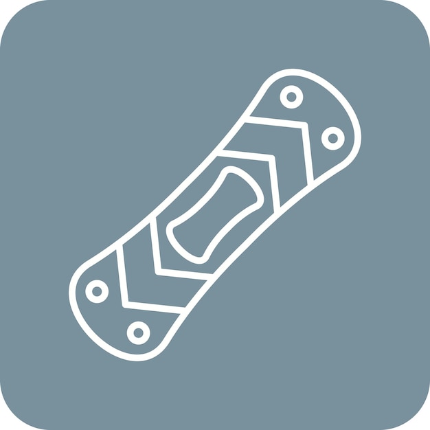 Imagen vectorial del icono de snowboard Se puede usar para deportes
