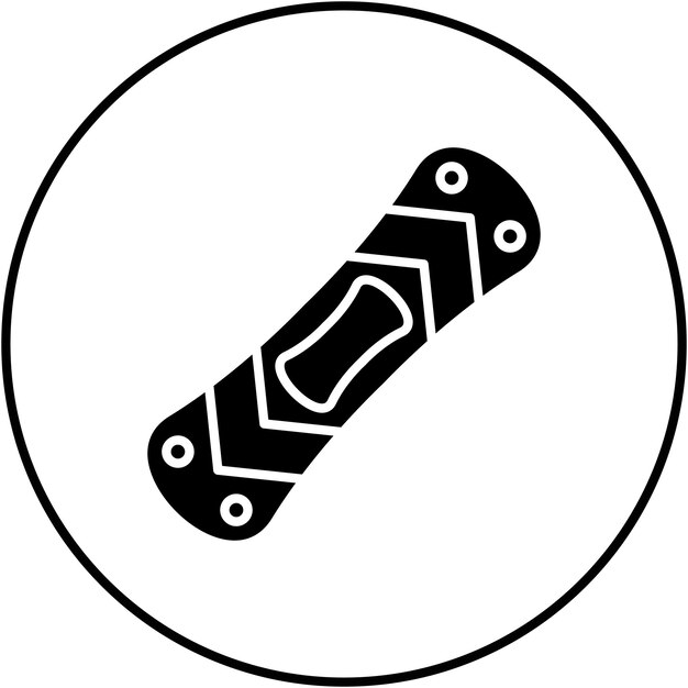 Imagen vectorial del icono de snowboard Se puede usar para deportes
