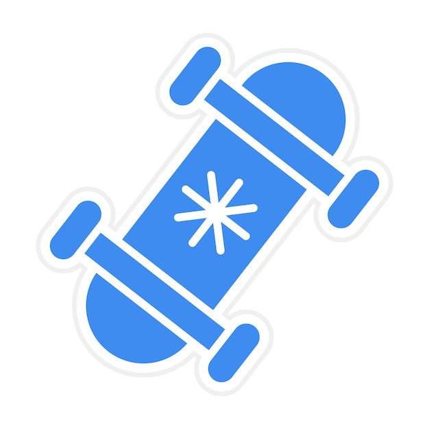 La imagen vectorial del icono de snowboard se puede usar para el invierno