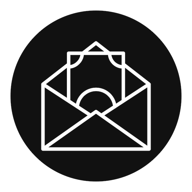 Imagen vectorial del icono del sobre de pago Se puede usar para Corrupción
