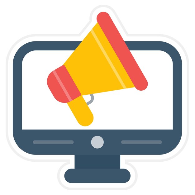 Imagen vectorial de icono de Social Media Marketer Se puede usar para Nómada Digital
