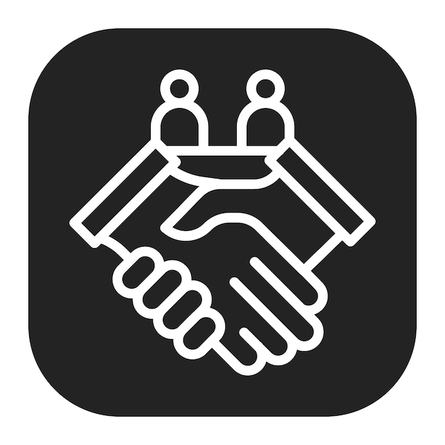 Imagen vectorial del icono del socio Se puede utilizar para la relación social