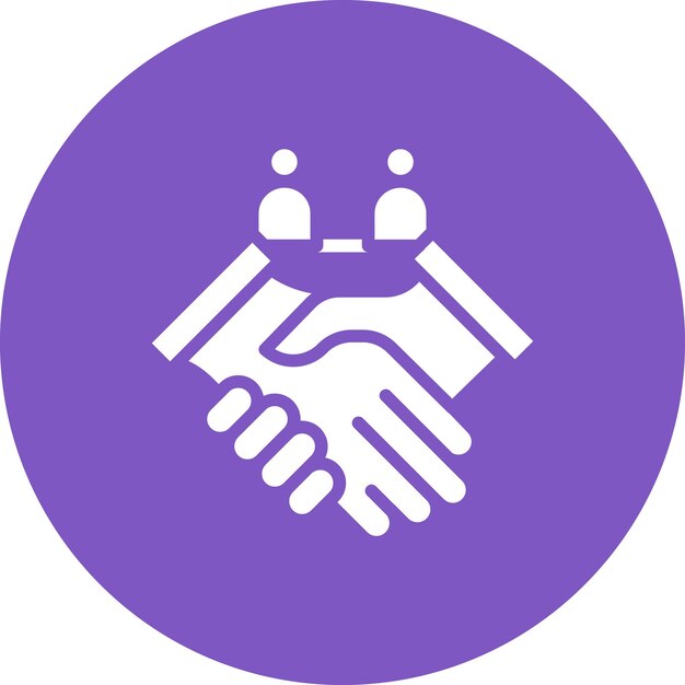 Imagen vectorial del icono del socio Se puede utilizar para la relación social
