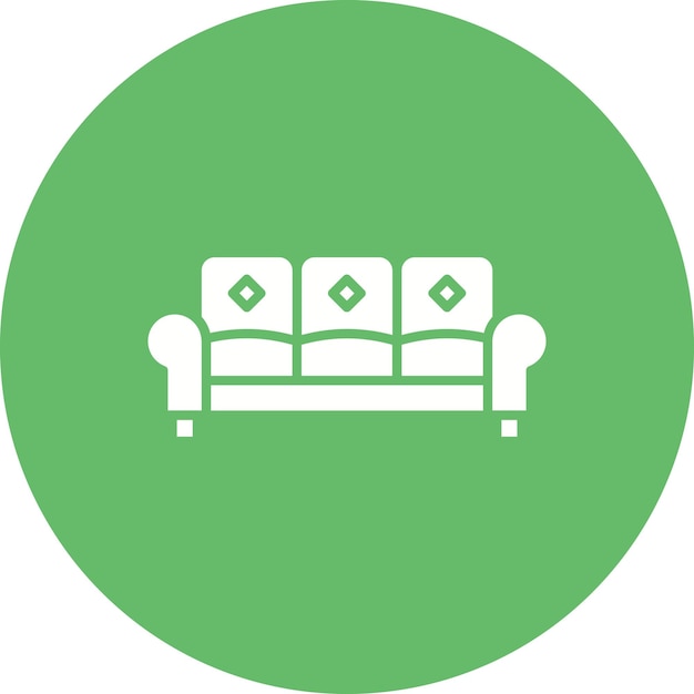 Imagen vectorial del icono del sofá Se puede utilizar para artículos para el hogar