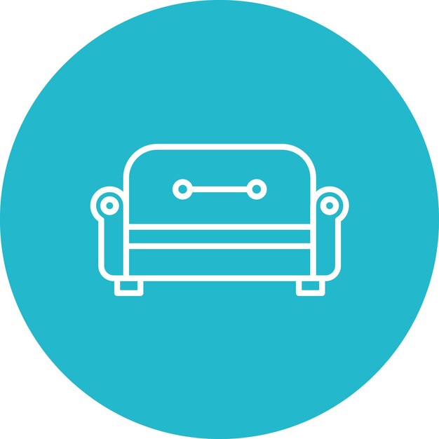 Imagen vectorial del icono del sofá Se puede utilizar para Comfort