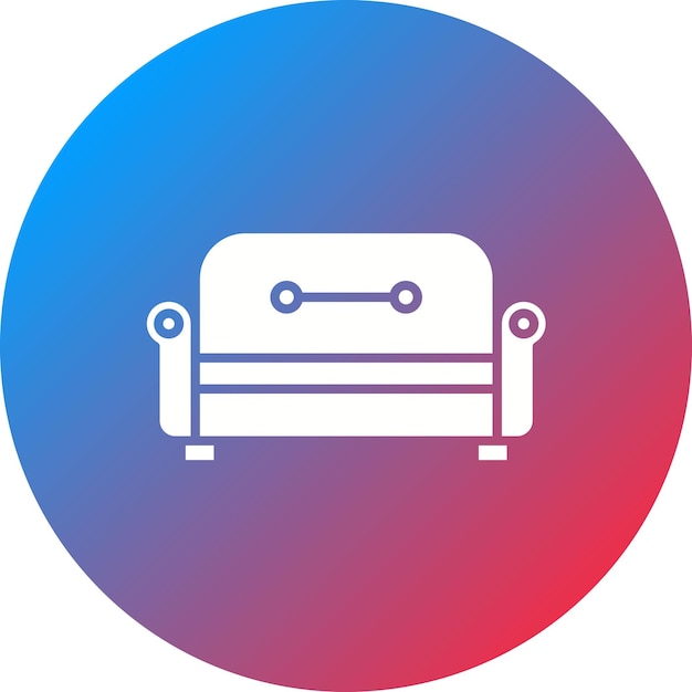 Imagen vectorial del icono del sofá Se puede utilizar para Comfort