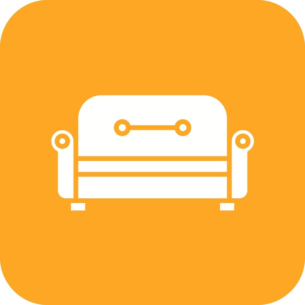 Imagen vectorial del icono del sofá Se puede utilizar para Comfort