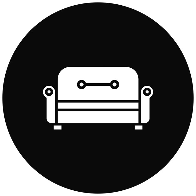 Imagen vectorial del icono del sofá Se puede utilizar para Comfort