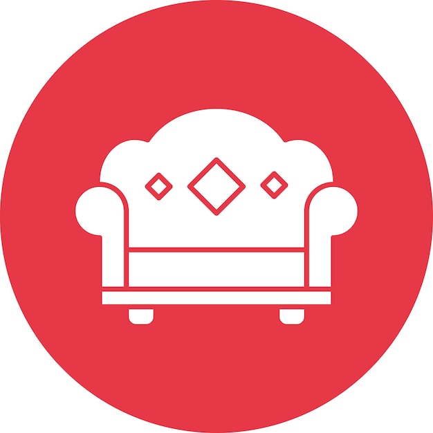 Imagen vectorial del icono del sofá Se puede utilizar para interiores