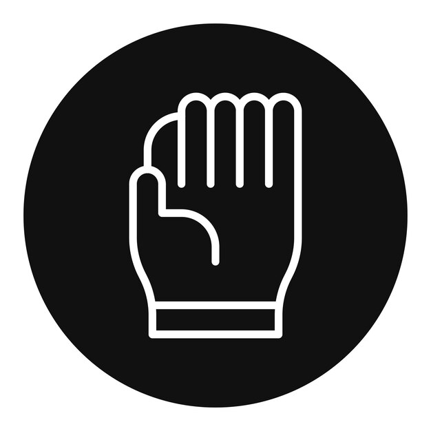 Imagen vectorial del icono de Softball Mitt Se puede usar para diversión al aire libre