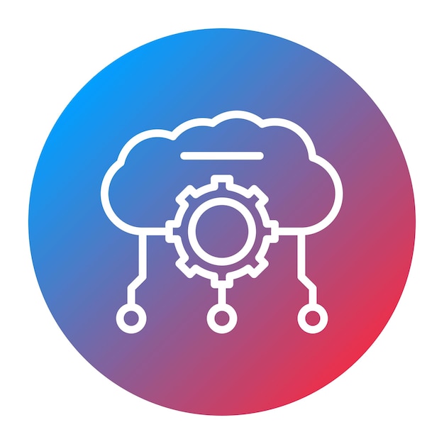 Imagen vectorial de icono de software como servicio Se puede utilizar para servicios profesionales