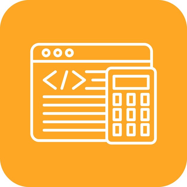 Imagen vectorial del icono del software de contabilidad Se puede utilizar para la contabilidad
