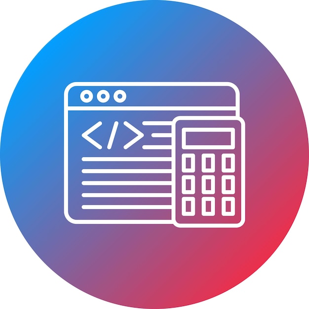 Imagen vectorial del icono del software de contabilidad Se puede utilizar para la contabilidad