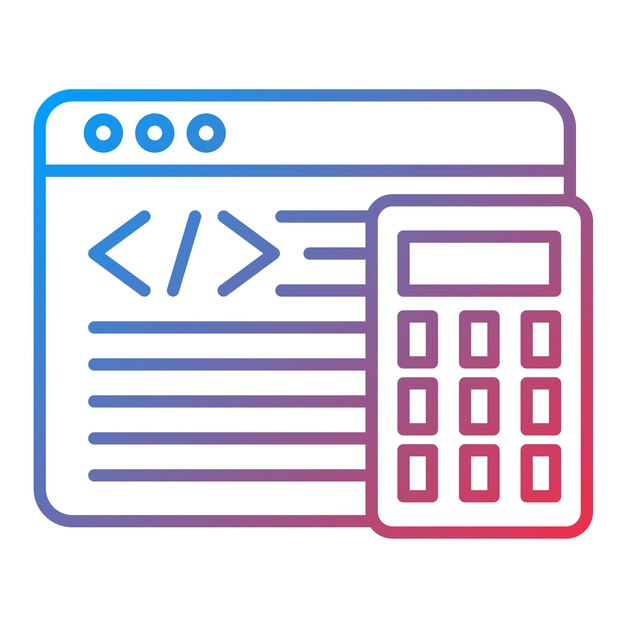 Imagen vectorial del icono del software de contabilidad Se puede utilizar para la contabilidad