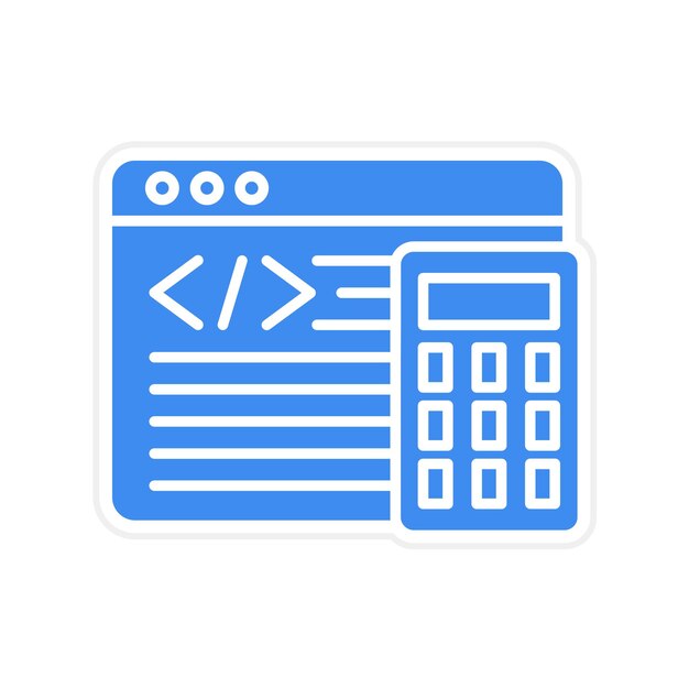 Imagen vectorial del icono del software de contabilidad Se puede utilizar para la contabilidad