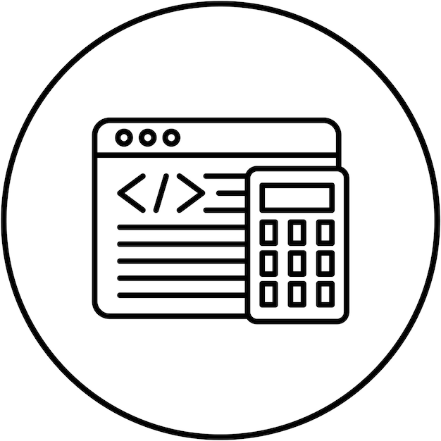 Imagen vectorial del icono del software de contabilidad Se puede utilizar para la contabilidad