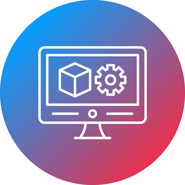 Imagen vectorial de icono de software Se puede usar para No Código