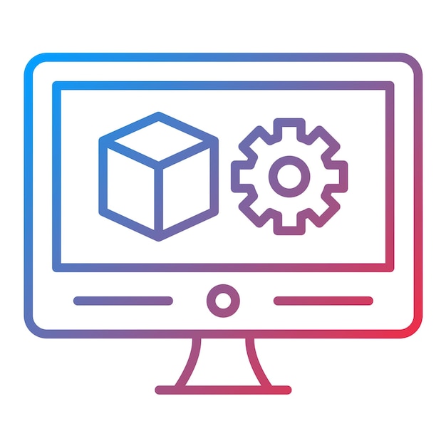 Imagen vectorial de icono de software Se puede usar para No Código