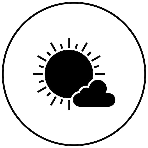 La imagen vectorial del icono del sol se puede usar para In The Wild
