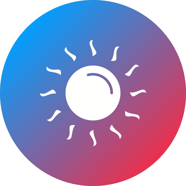 Imagen vectorial del icono del sol Se puede utilizar para estacional