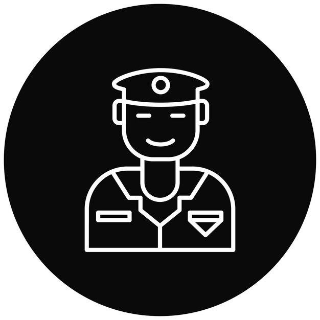 Imagen vectorial del icono del soldado del ejército Se puede usar para militares