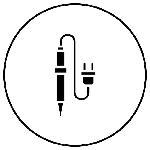 Imagen vectorial de icono de soldadura de hierro Se puede utilizar para herramientas eléctricas