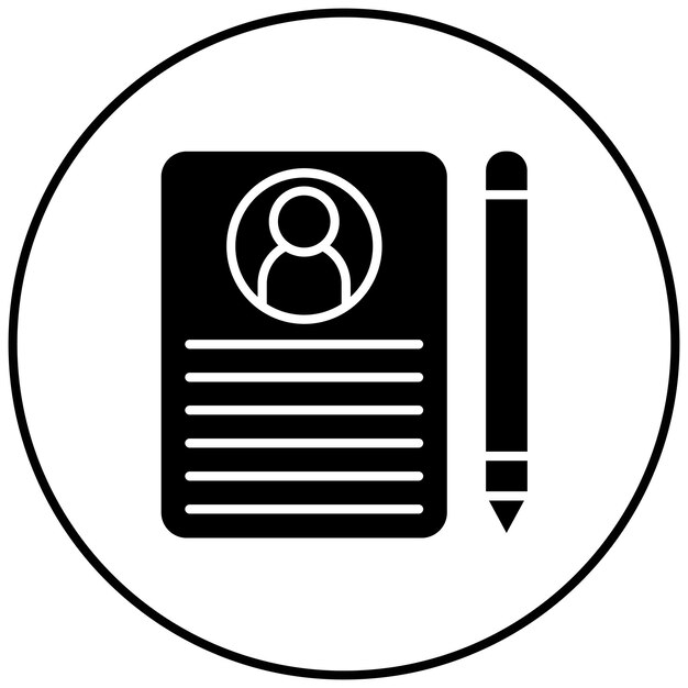 Imagen vectorial del icono del solicitante Puede utilizarse para Recursos Humanos