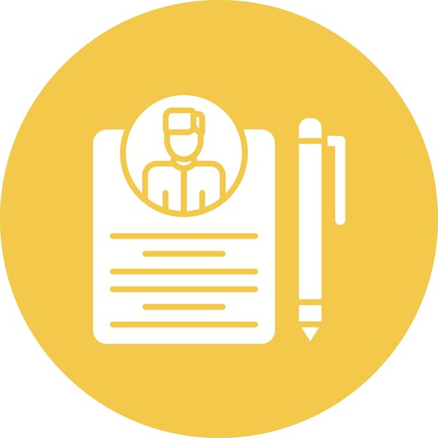 Imagen vectorial del icono de la solicitud de empleo Se puede utilizar para la agencia de reclutamiento