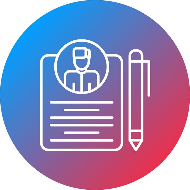 Imagen vectorial del icono de la solicitud de empleo Se puede utilizar para la agencia de reclutamiento