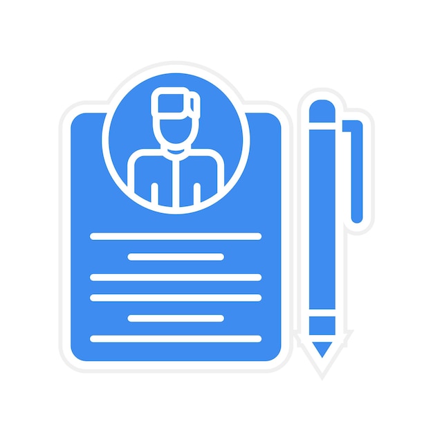 Imagen vectorial del icono de la solicitud de empleo Se puede utilizar para la agencia de reclutamiento