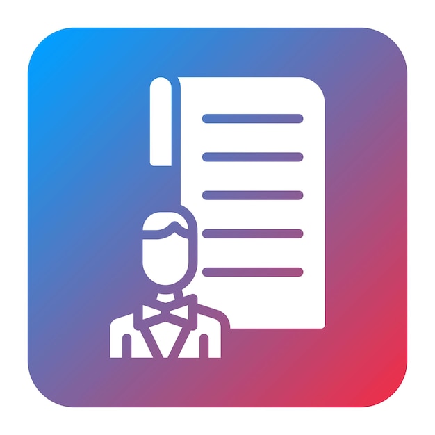 Imagen vectorial del icono de la solicitud de empleo Se puede utilizar para la Feria de Empleo