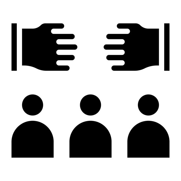 Imagen vectorial del icono de solidaridad Se puede utilizar para los Derechos Humanos
