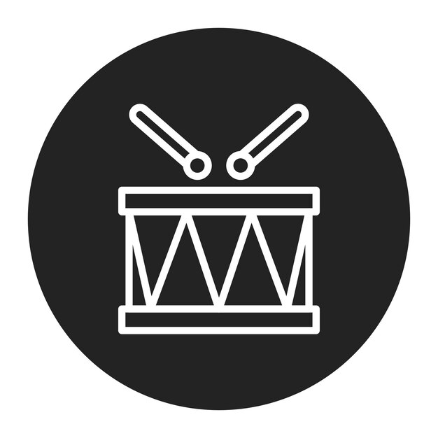 Imagen vectorial del icono de solo de batería Se puede usar para Rock and Roll