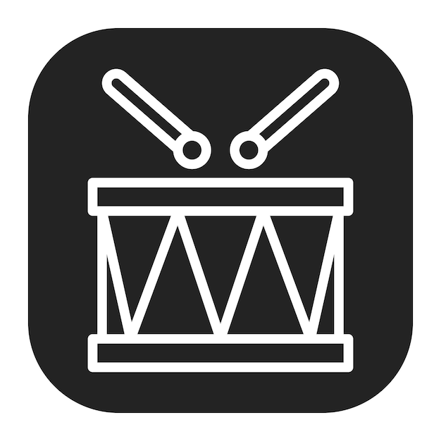 Imagen vectorial del icono de solo de batería Se puede usar para Rock and Roll