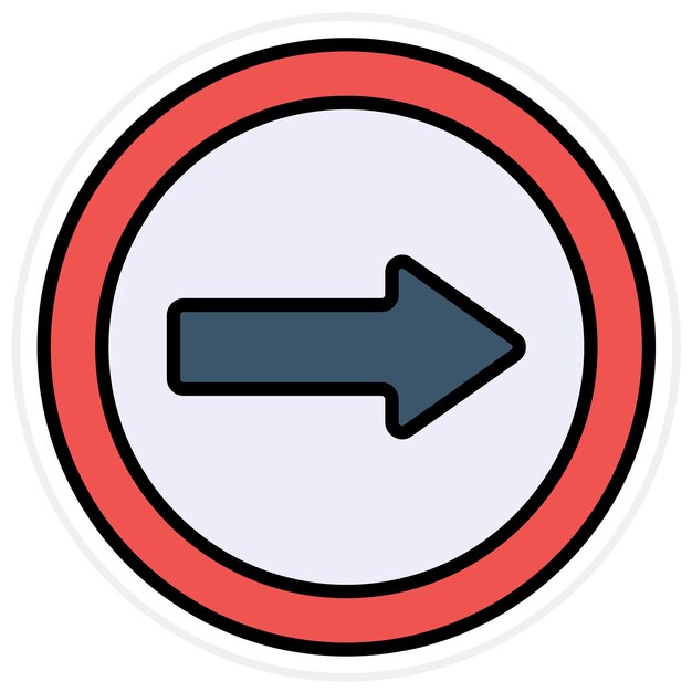 Imagen vectorial de icono de un solo camino Puede utilizarse para señales de tráfico