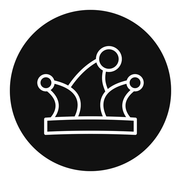 Imagen vectorial del icono del sombrero del bufón Se puede usar para el Carnaval